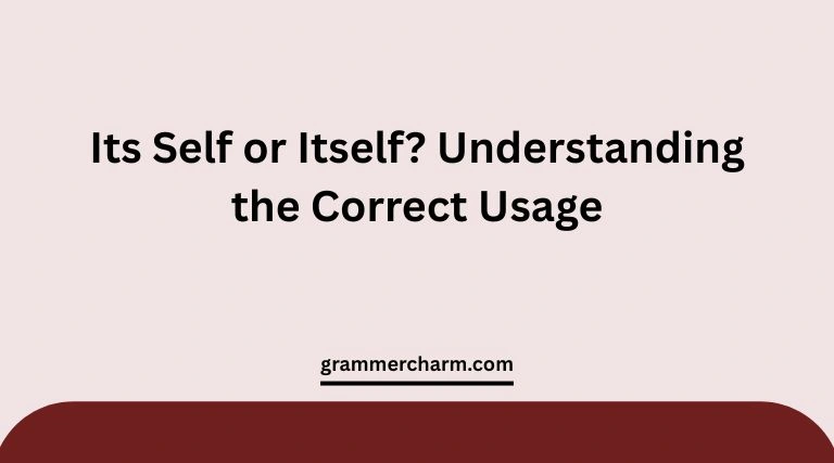 Its Self or Itself