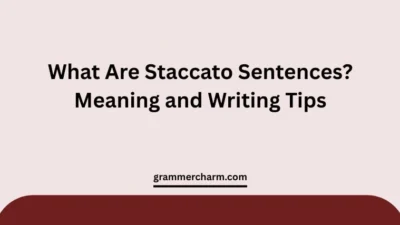 Staccato Sentences Meaning