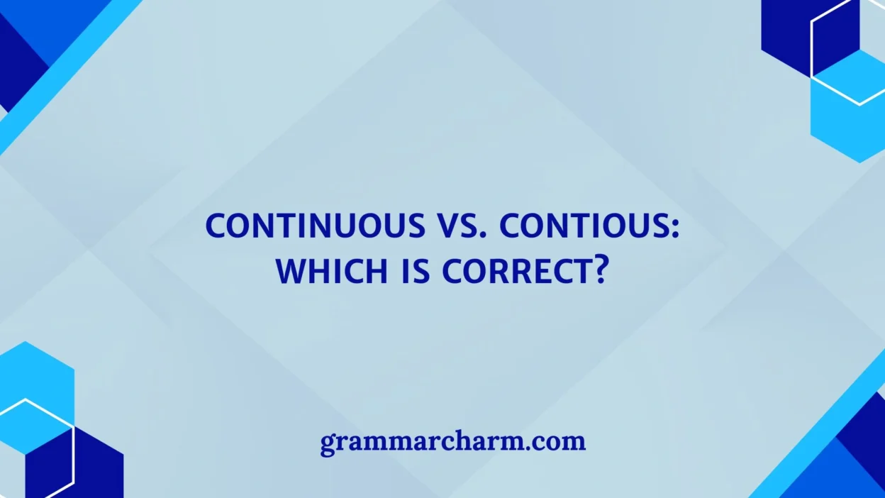 Continuous vs. Contious