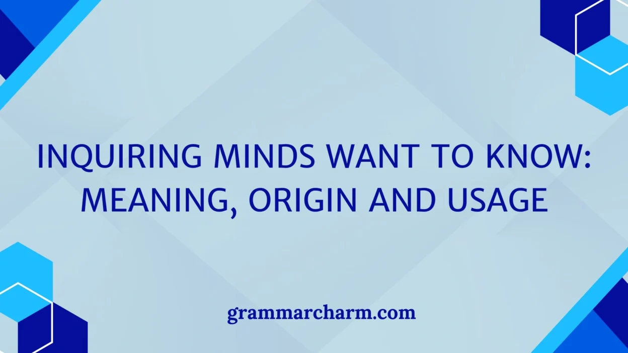 Inquiring Minds Want to Know: Meaning