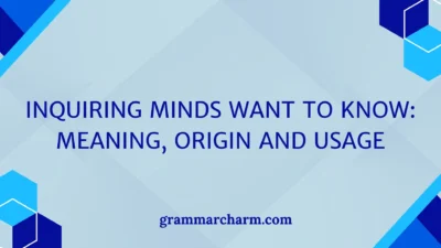 Inquiring Minds Want to Know: Meaning