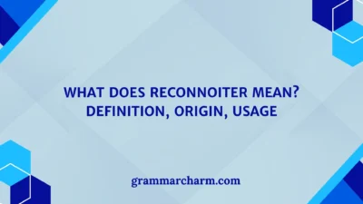 Reconnoiter Mean
