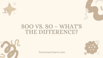 Soo vs. So