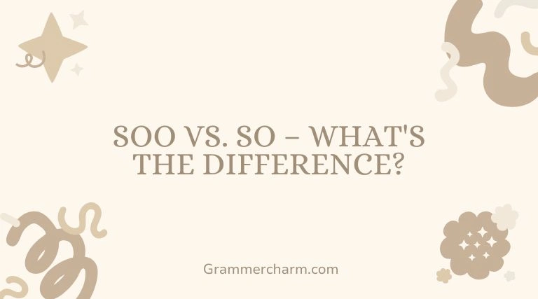 Soo vs. So