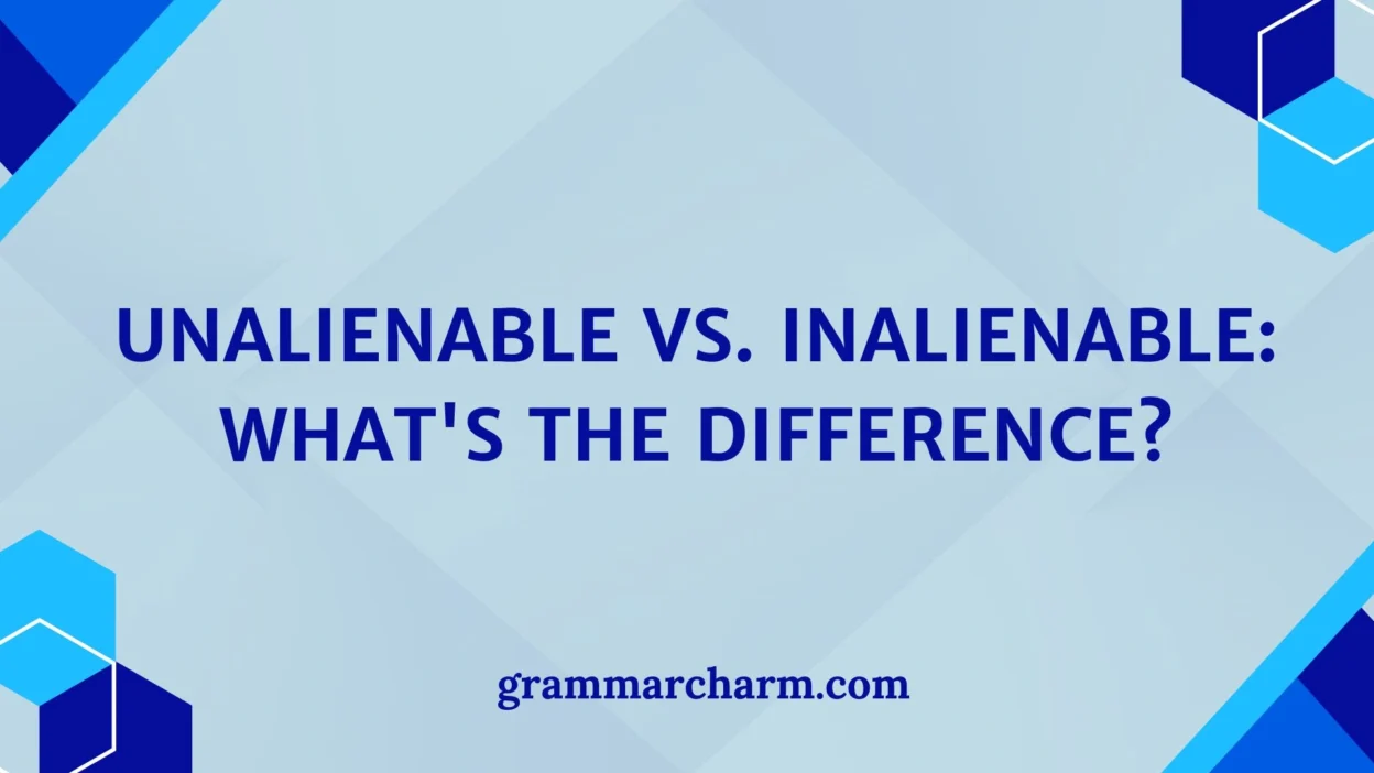 Unalienable vs. Inalienable