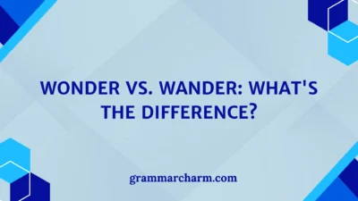 Wonder vs. Wander