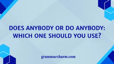 Does Anybody or Do Anybody