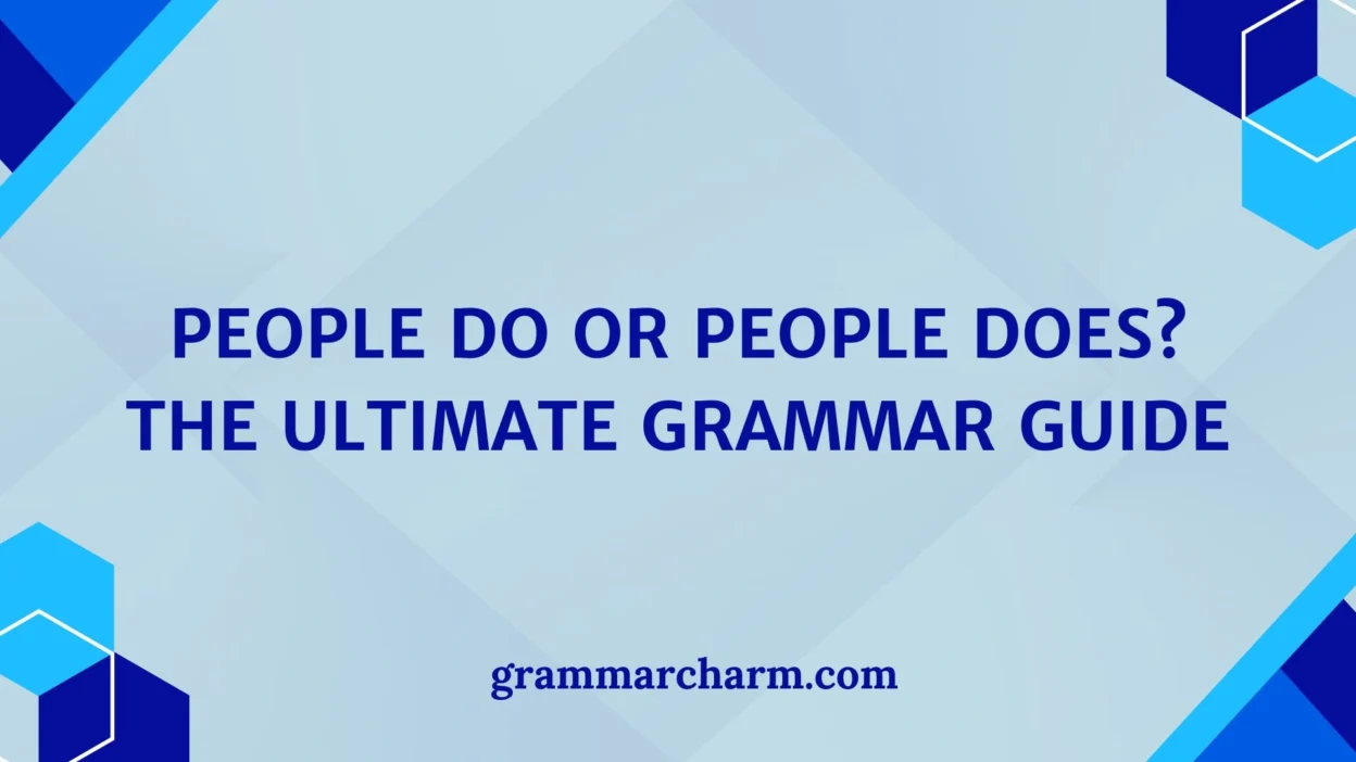 People Do or People Does