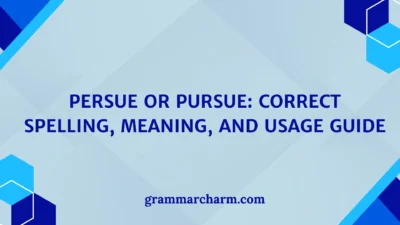 Persue or Pursue