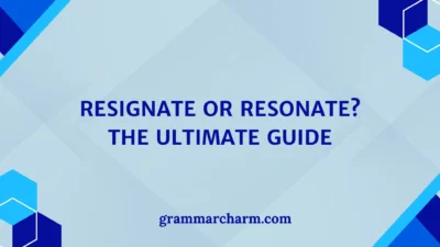 Resignate or Resonate
