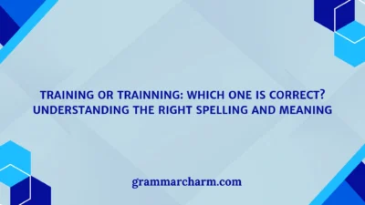 Training or Trainning