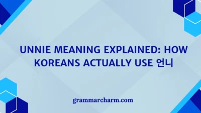 Unnie Meaning