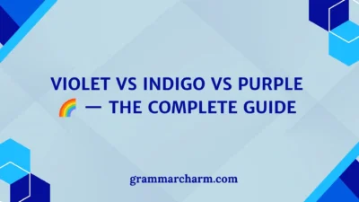 Violet vs Indigo vs Purple