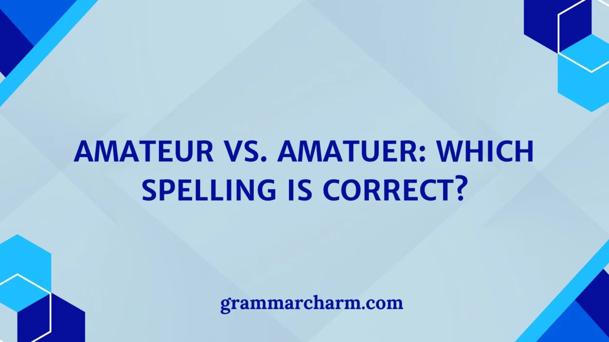 Amateur vs. Amatuer