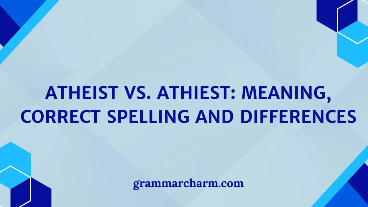 Atheist vs. Athiest