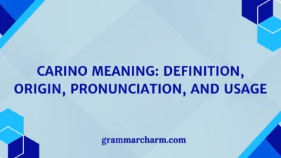 Carino Meaning