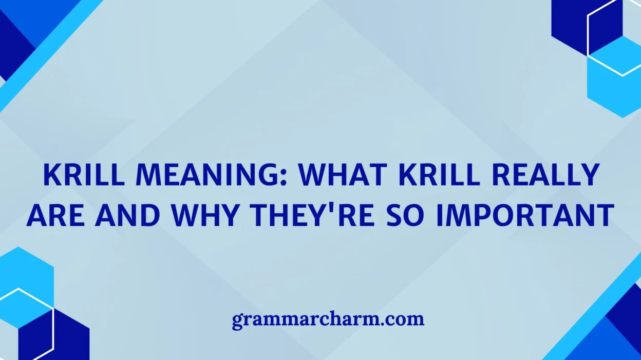 Krill Meaning
