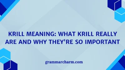 Krill Meaning