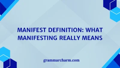 Manifest Definition