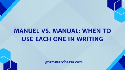 Manuel vs. Manual