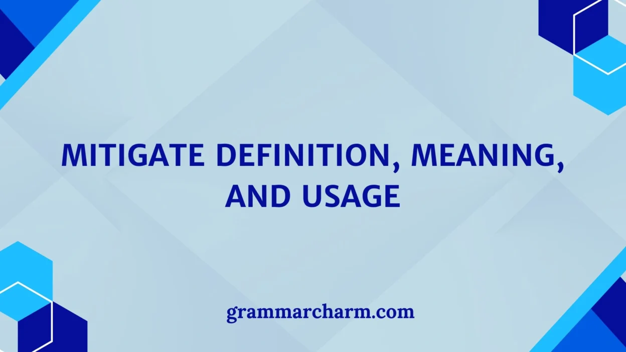 Mitigate Definition