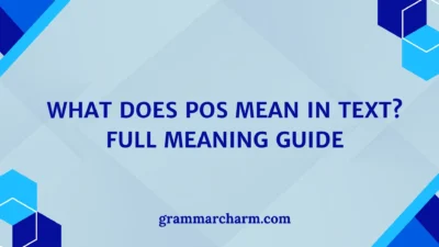 POS Mean in Text