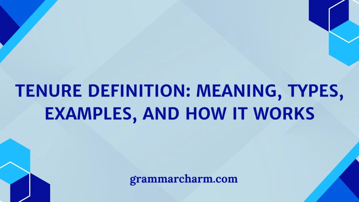 Tenure Definition