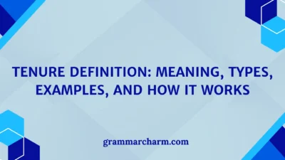 Tenure Definition