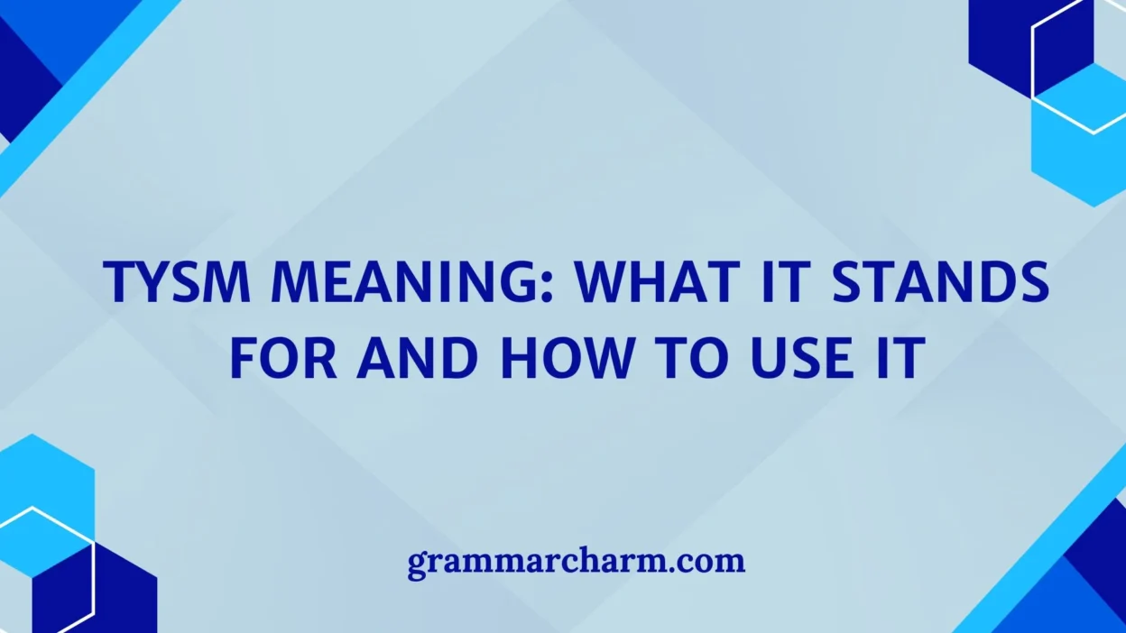 TYSM Meaning