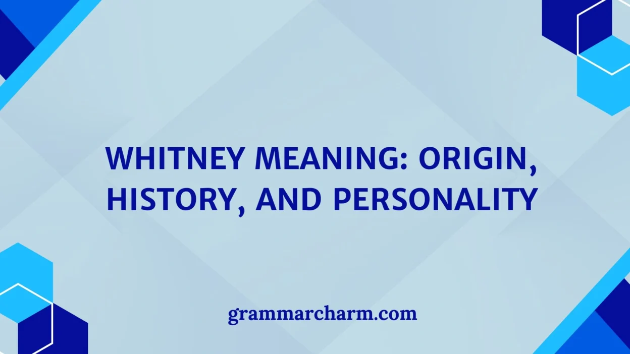 Whitney Meaning