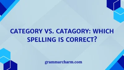 Category vs. Catagory