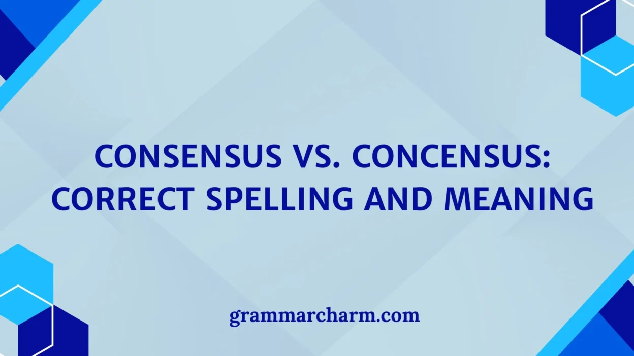 Consensus vs. Concensus